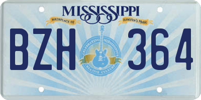 MS license plate BZH364