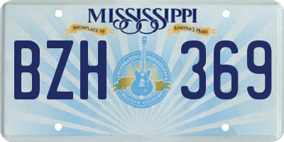 MS license plate BZH369