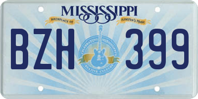 MS license plate BZH399
