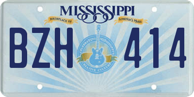 MS license plate BZH414