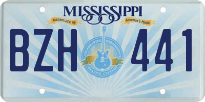 MS license plate BZH441