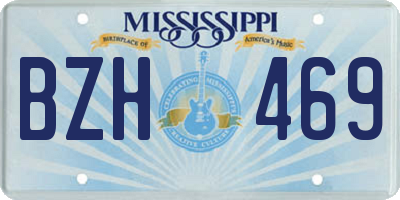 MS license plate BZH469
