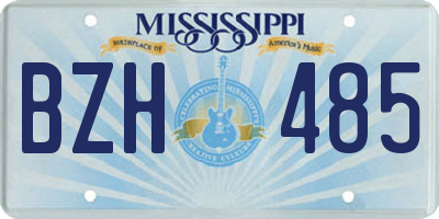 MS license plate BZH485