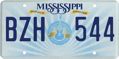 MS license plate BZH544