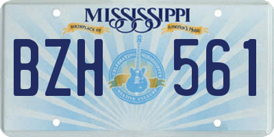 MS license plate BZH561