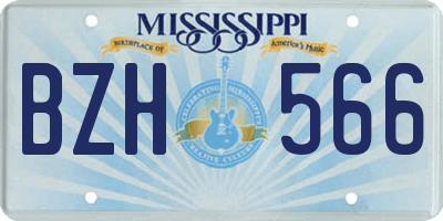 MS license plate BZH566
