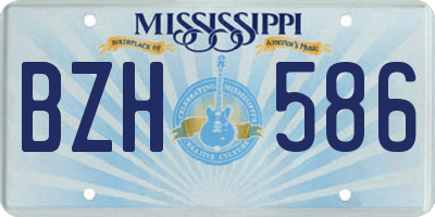 MS license plate BZH586
