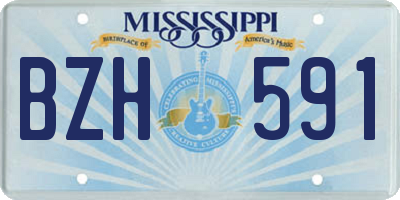 MS license plate BZH591