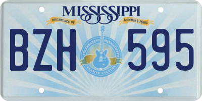 MS license plate BZH595