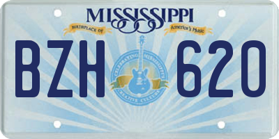 MS license plate BZH620