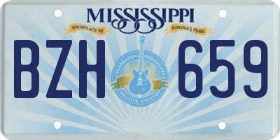 MS license plate BZH659