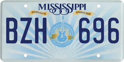 MS license plate BZH696