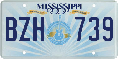 MS license plate BZH739