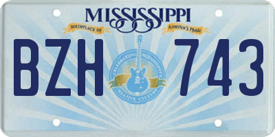 MS license plate BZH743