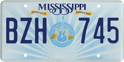 MS license plate BZH745