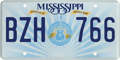 MS license plate BZH766