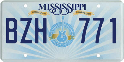 MS license plate BZH771