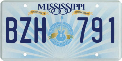 MS license plate BZH791