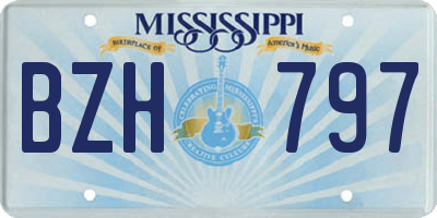 MS license plate BZH797