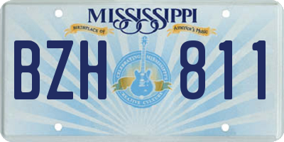 MS license plate BZH811