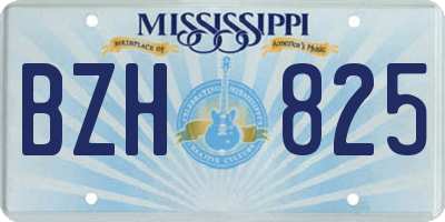 MS license plate BZH825