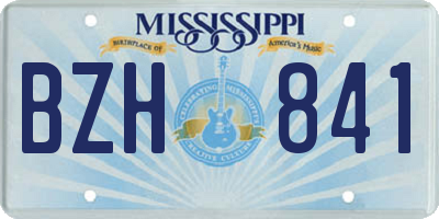 MS license plate BZH841
