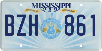 MS license plate BZH861
