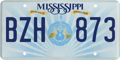 MS license plate BZH873