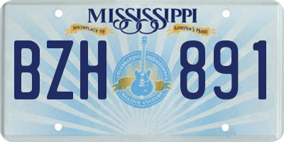 MS license plate BZH891