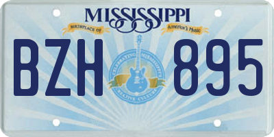 MS license plate BZH895