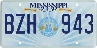 MS license plate BZH943