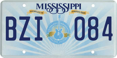 MS license plate BZI084