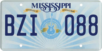 MS license plate BZI088