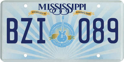 MS license plate BZI089