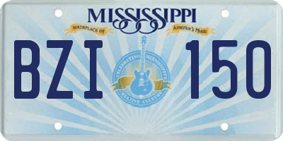 MS license plate BZI150
