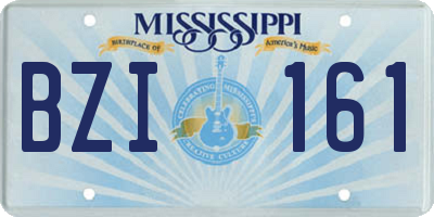 MS license plate BZI161