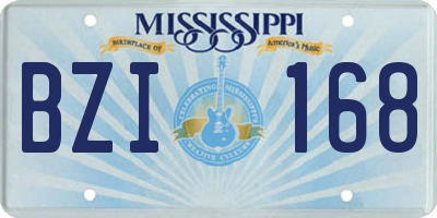 MS license plate BZI168