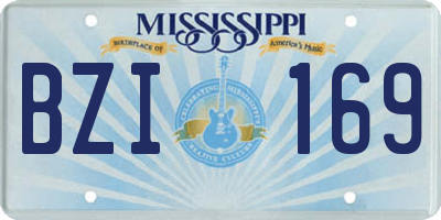 MS license plate BZI169