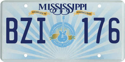 MS license plate BZI176