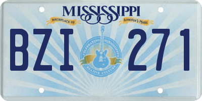 MS license plate BZI271