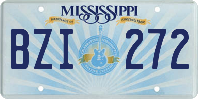 MS license plate BZI272