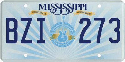 MS license plate BZI273