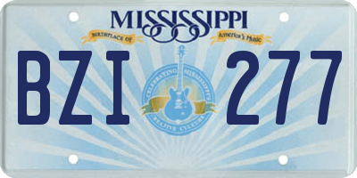 MS license plate BZI277