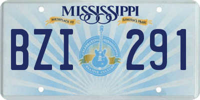 MS license plate BZI291