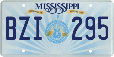 MS license plate BZI295
