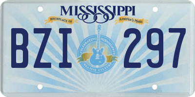 MS license plate BZI297
