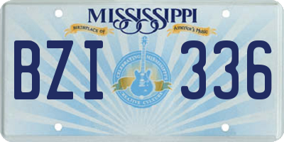 MS license plate BZI336