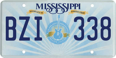 MS license plate BZI338