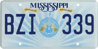 MS license plate BZI339