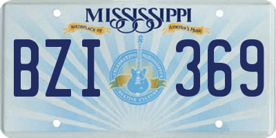 MS license plate BZI369